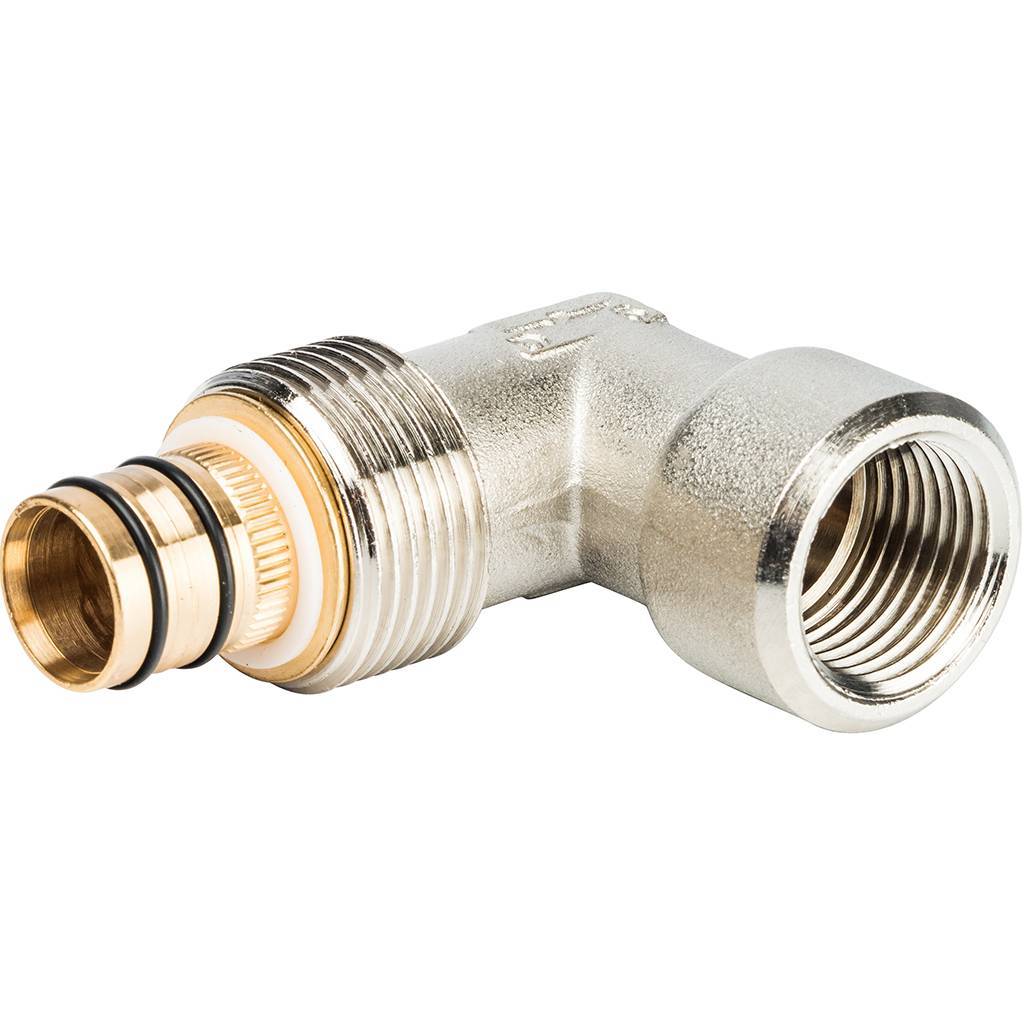 Угольник 90 с внутр.резьбой Prandelli Multyrama (20х2,0х1/2) для металлопластиковых труб винтовой, 103.04.52.0