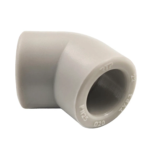 Угольник PPR  20х45, PN25 серый, РТП