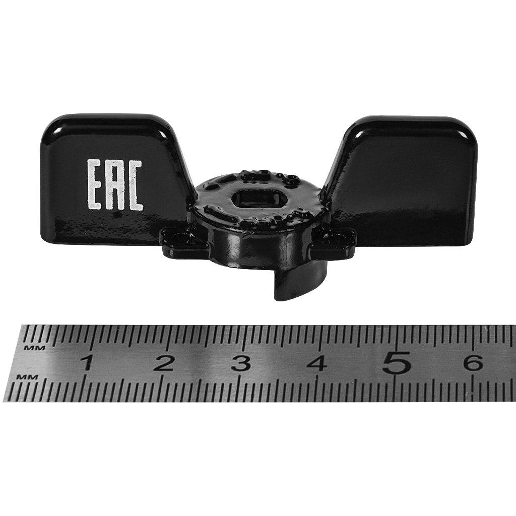 Ручка-бабочка STOUT для шарового крана STOUT 1/2 - 3/4  (Чёрная)