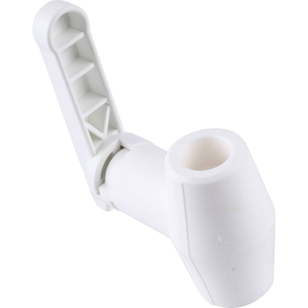 Кран шаровой Kalde d=20 для полипропиленовых труб под штукатурку (цвет белый)