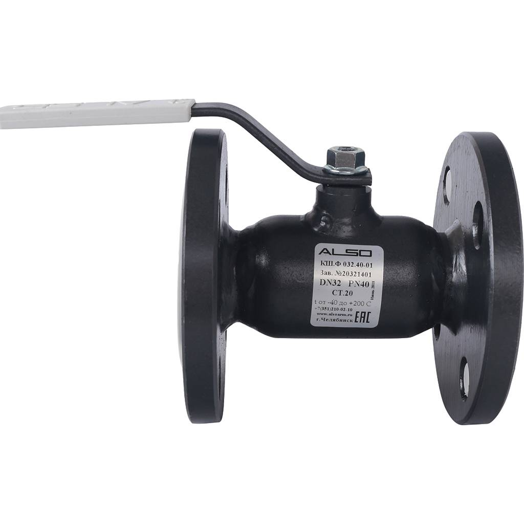 Кран шаровой ALSO КШФ Ду32 Ру 4,0 МПа из Ст.20, КШ.Ф.032.40-01