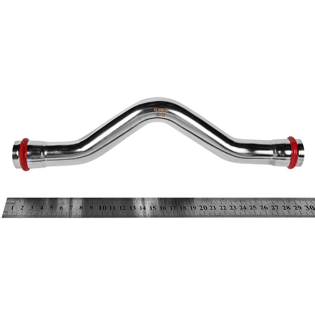 Обвод ROMMER ВПр-ВПр, 28, из нержавеющей стали прессовой, RSS-1006-000028