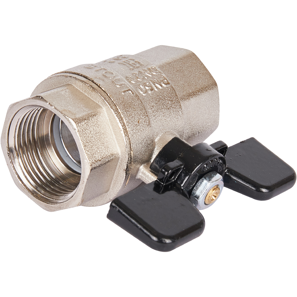 Кран шаровой STOUT полнопроходной, ВР/ВР, ручка бабочка 3/4, SVB-0002-000020