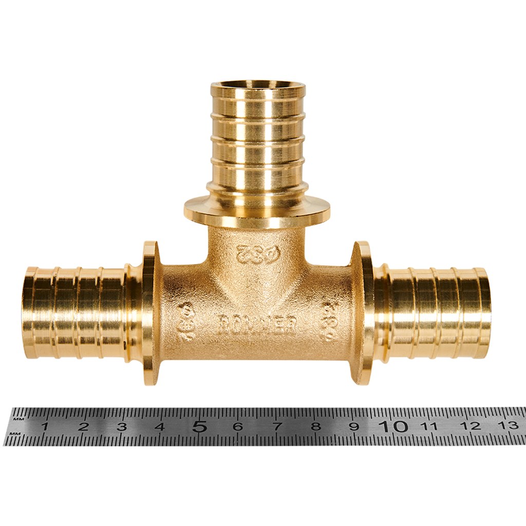 Тройник равнопроходный ROMMER 32x32x32 для труб из сшитого полиэтилена аксиальный, RFA-0013-000032