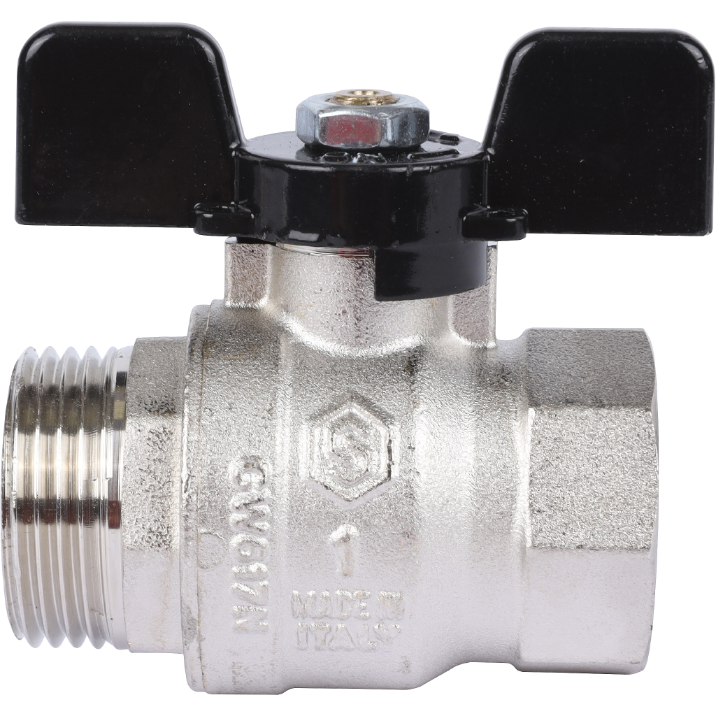 Кран шаровой STOUT SVB стандартнопроходной, ВР/НР, ручка бабочка 1