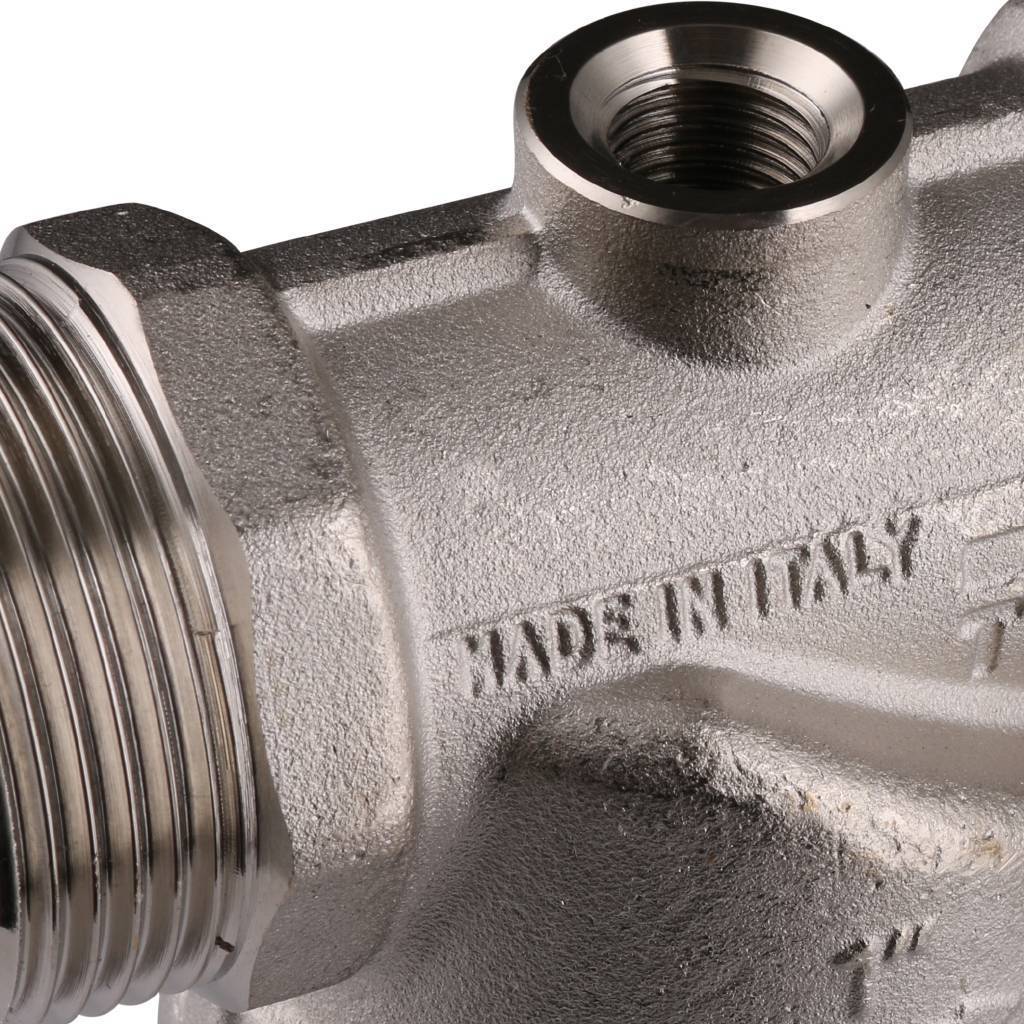 Фильтр с манометром TIEMME 1 со сгонами, с латунной колбой, промывной, 3130004