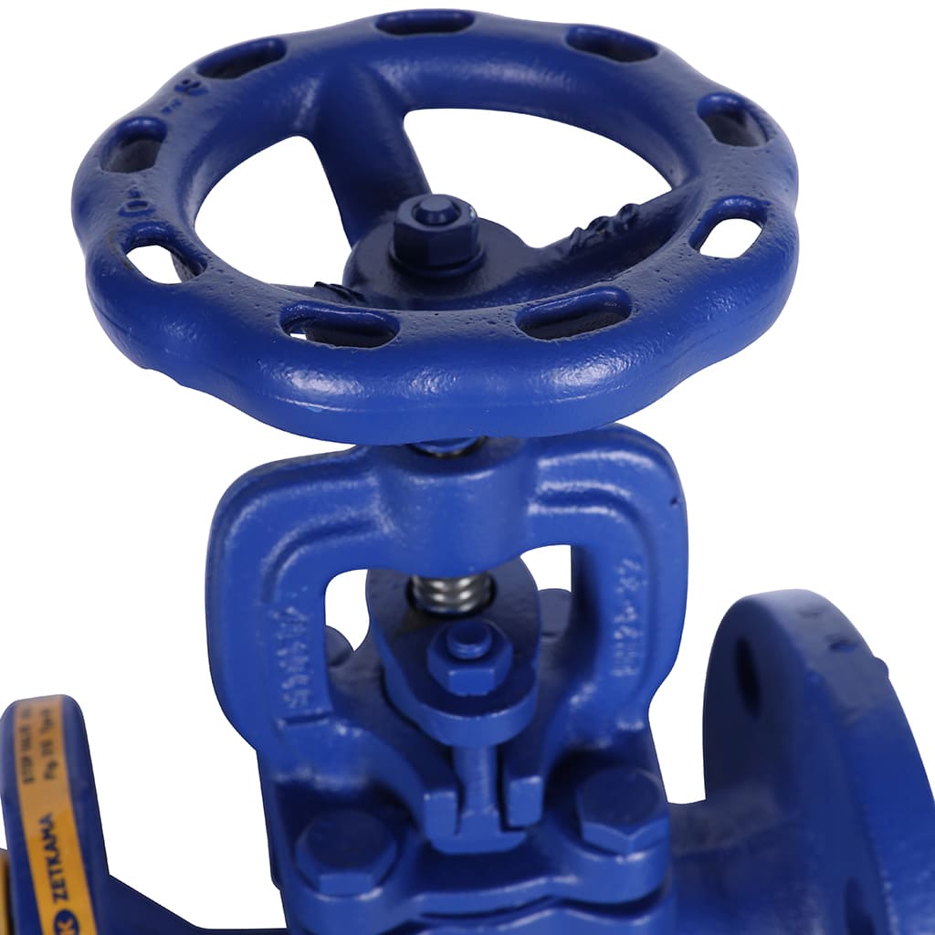 Клапан запорный ZETKAMA 215A Ду32 Ру16 фланцевый из чугуна, 215A032C00