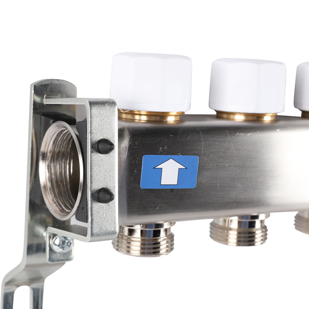 Коллектор из нержавеющей стали без расходомеров ROMMER 9 выходов, RMS-3200-000009