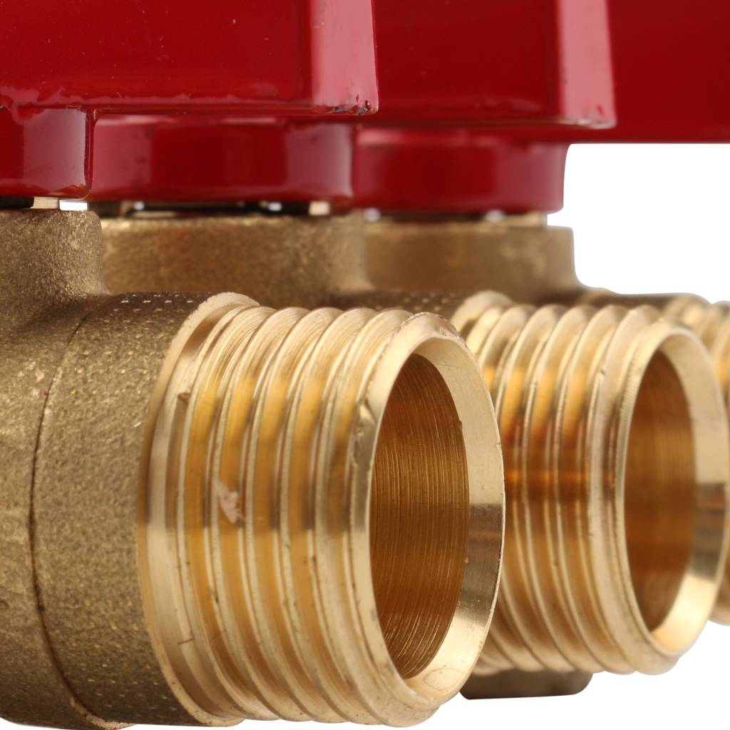 Коллектор распределительный с шаровыми кранами на 3 выхода TIEMME 3/4х1/2