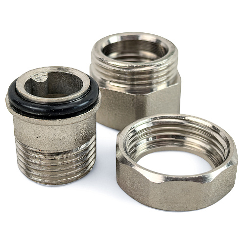 Американка прямая, латунь 1_1/2, никель, РТП