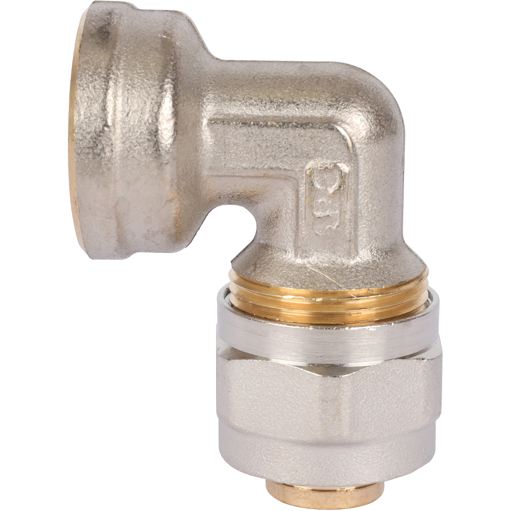 Угольник-переходник STOUT с внутренней резьбой 3/4 х20 для металлопластиковых труб винтовой, SFS-0007-003420