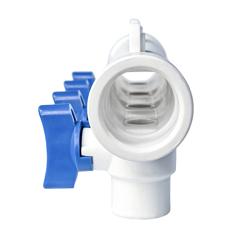 Коллектор с шаровым краном синий PPR 32х20/4,  белый, RTP