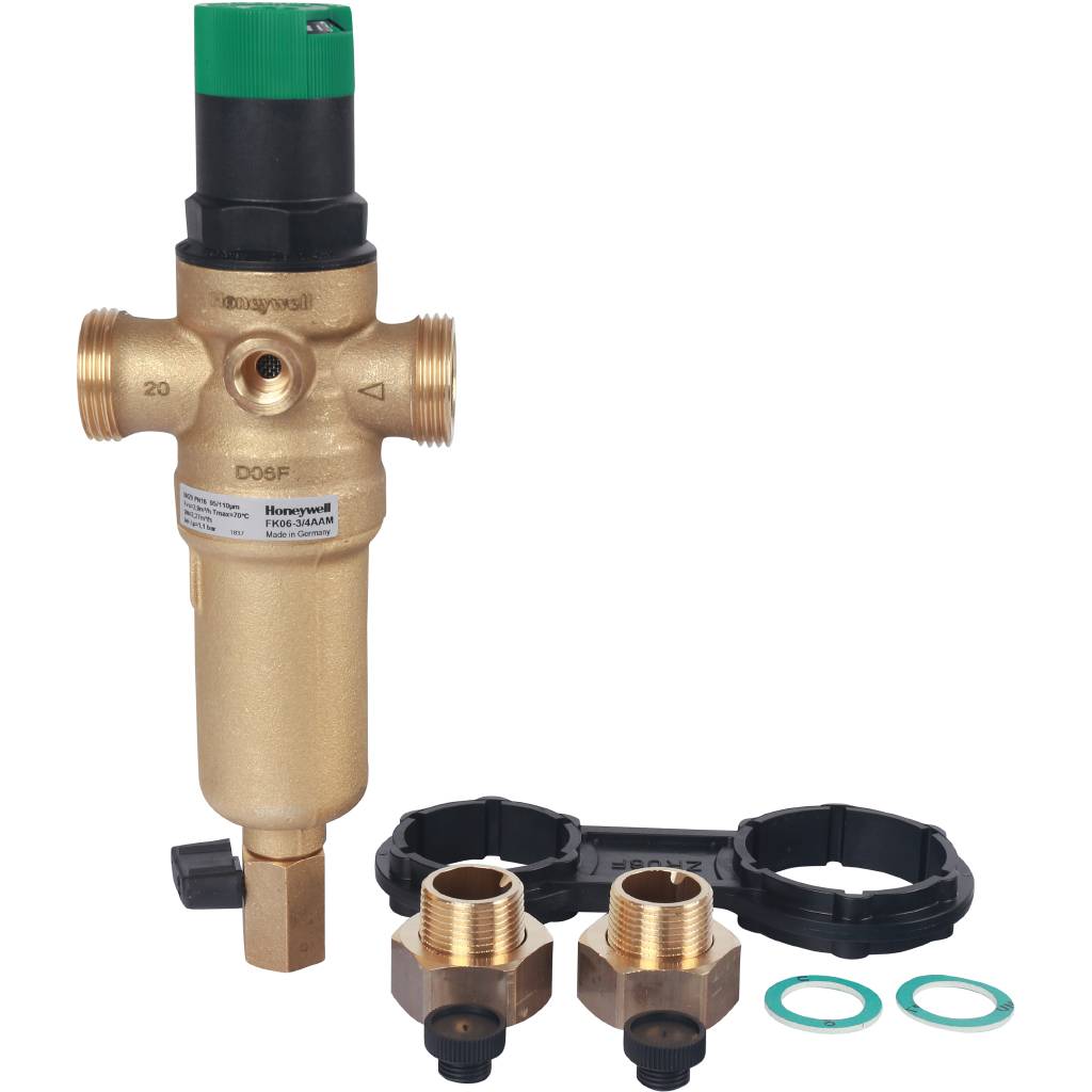 Honeywell (Resideo Braukmann) с редуктором, на горячую воду, 100 мкм, 3/4, FK06-3/4AAM