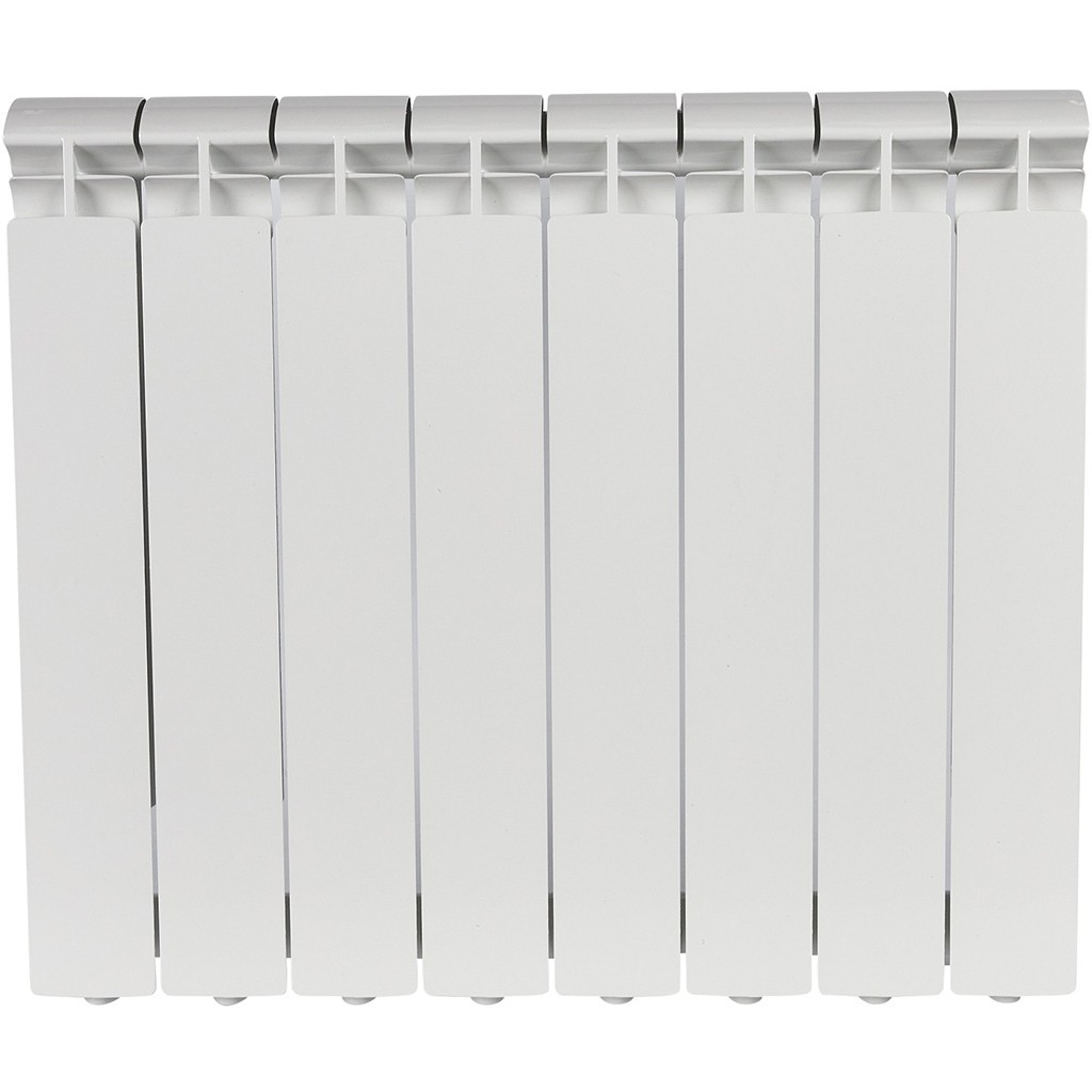 Радиатор алюминиевый STOUT ALPHA 500 8 секций боковое подключение (белый RAL 9016), SRA-2310-050008