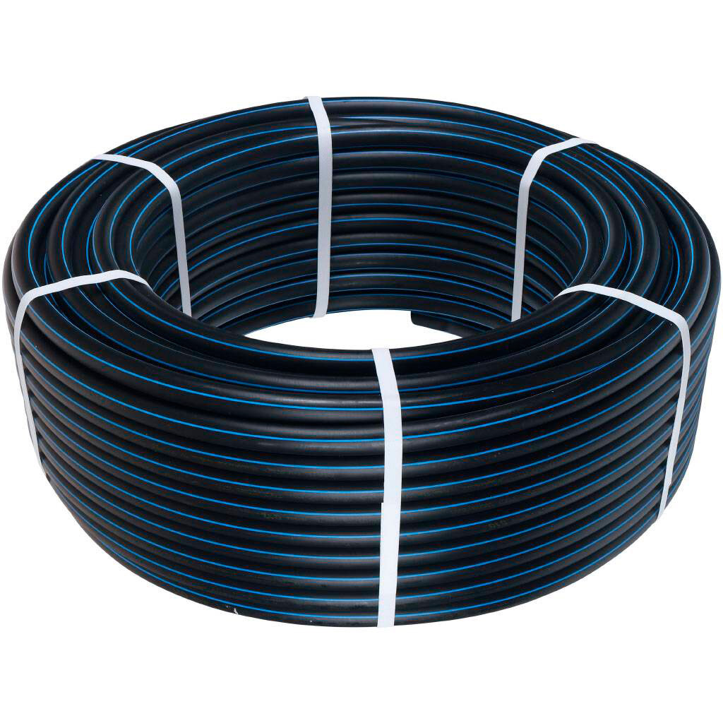 Труба напорная CYKLON ПЭ100  DN40х2,4 PN10  SDR 17 с син. полосой, метровая разметка (ОТГРУЗКА КРАТНО 100 М.), 10017040