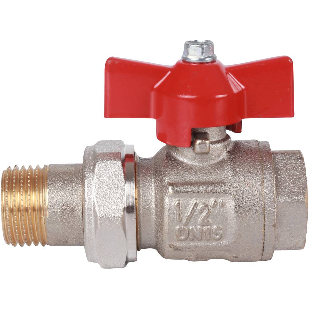 Кран шаровой Itap IDEAL 098 1/2 с накидной гайкой полнопроходной (бабочка), 26096