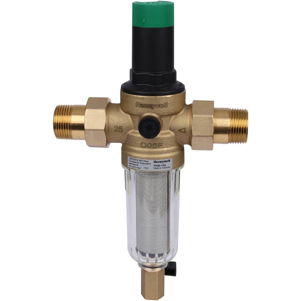 Honeywell (Resideo Braukmann) FK06-1 AA фильтр 100мк с редуктором давления, FK06-1AA