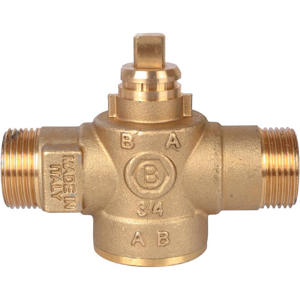 2-Ходовой зональный клапан, сервопривод 230V STOUT с 3-х жильным кабелем 1м., НР 3/4, SVM-0070-200020