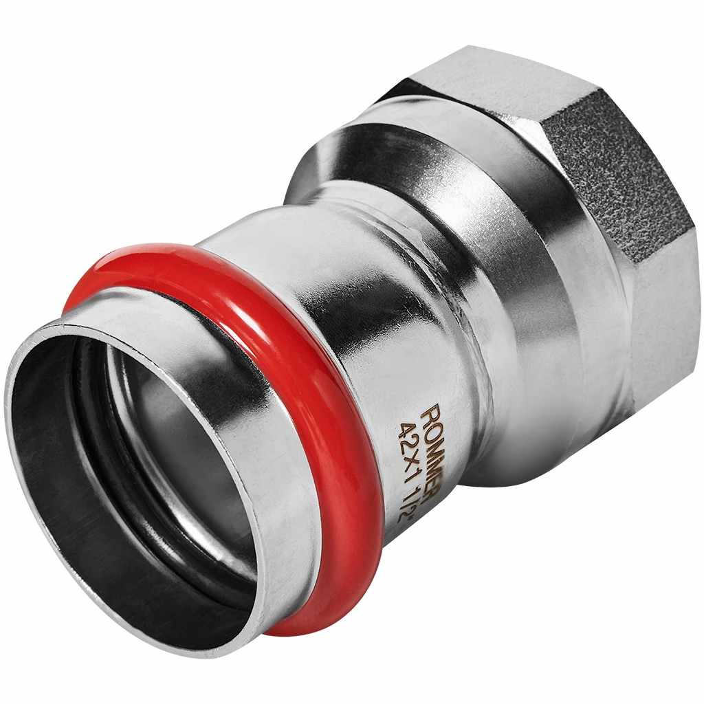 Переходник ROMMER ВПр-ВР, 42х11/2, из нержавеющей стали прессовой, RSS-1022-042112