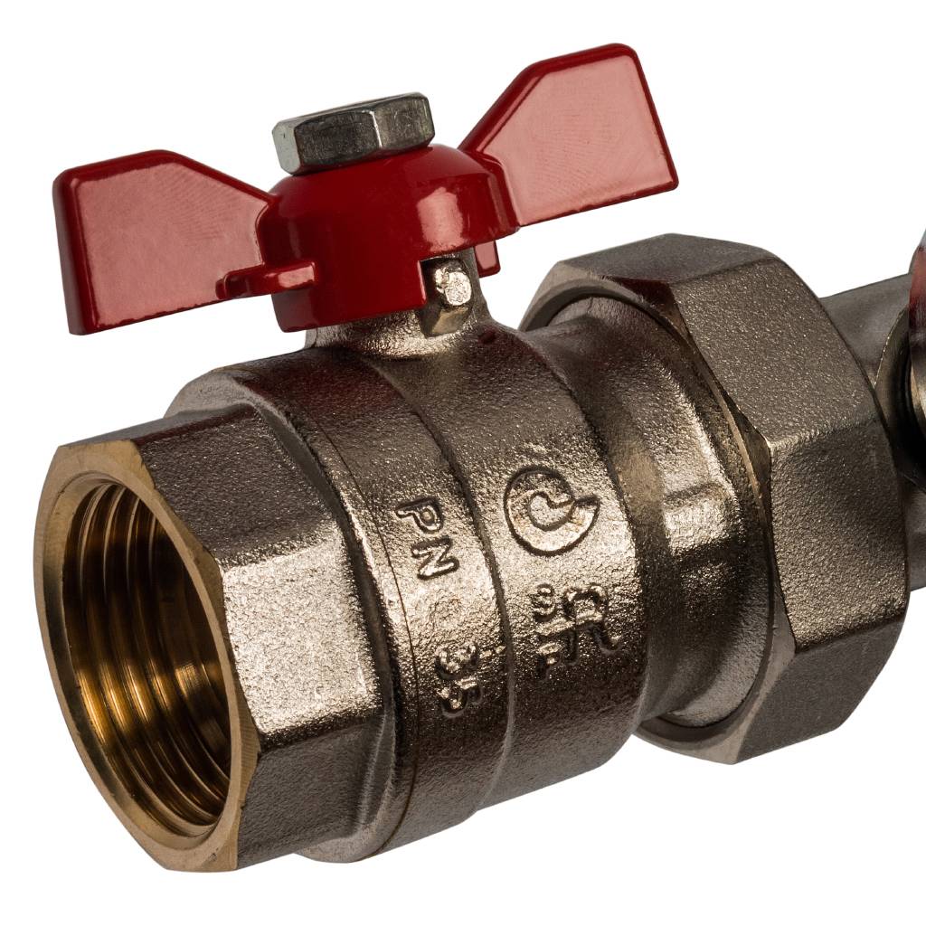 Распределительный коллектор из латуни с расходомерами STOUT 4 выхода, SMB 0473 000004