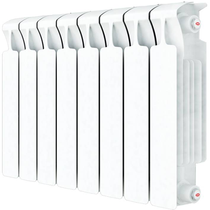 Радиатор биметаллический RIFAR MONOLIT VENTIL 500 MVR 8 секций нижнее правое подключение (белый RAL 9016), 3RM50.VR-8