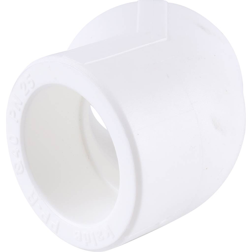 Угольник 45* Kalde d=40 для полипропиленовых труб под сварку (цвет белый), 3212-elb-400045