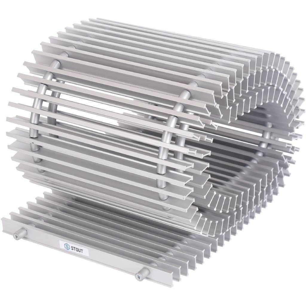 Внутрипольный конвектор STOUT SCQ-1100 75х240х1750 (Решётка роликовая) правое подключение, SCQ-1100-0724175