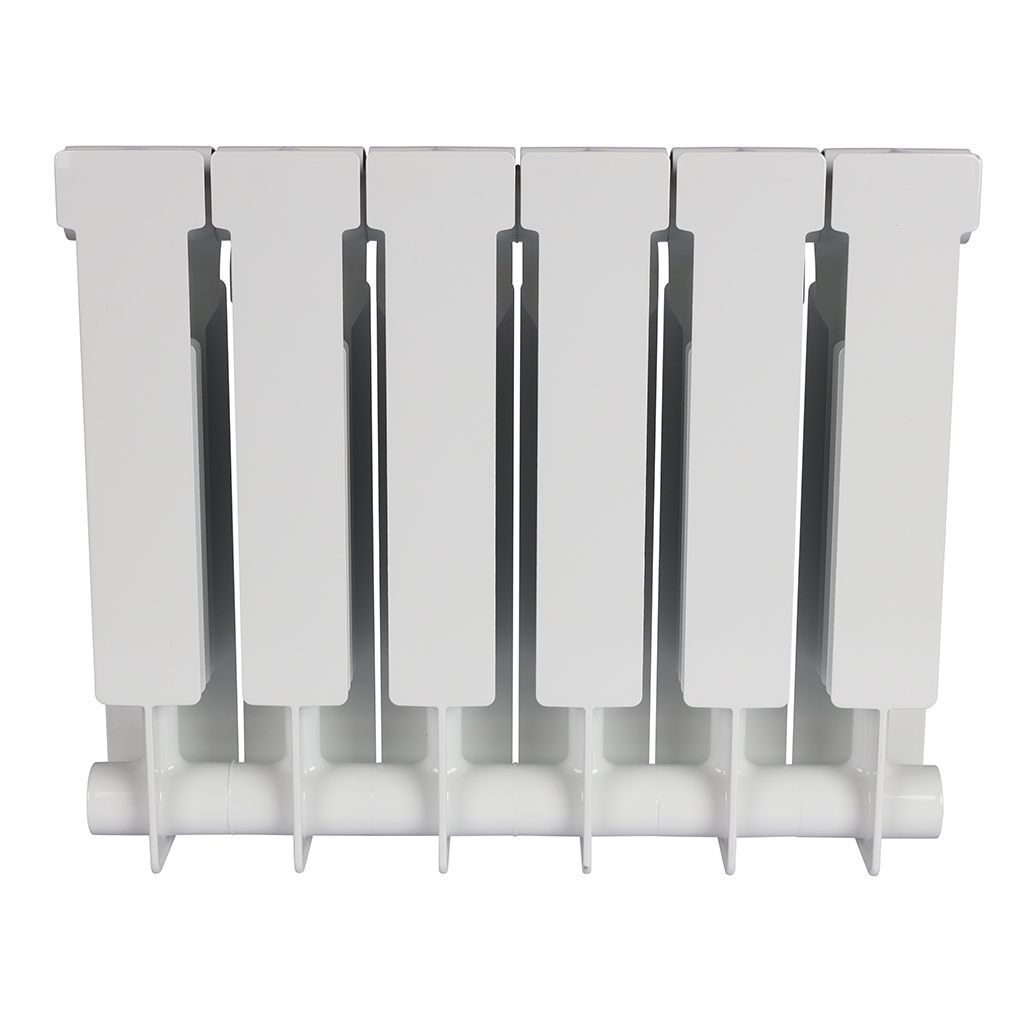 Радиатор биметаллический STOUT ALPHA 350 6 секций боковое подключение (белый RAL 9016), SRB-2310-035006