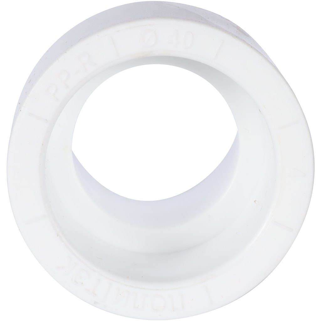 Муфта переходная Политэк 40х32 внутр./внутр. для полипропиленовых труб под сварку (цвет белый), 9000004032