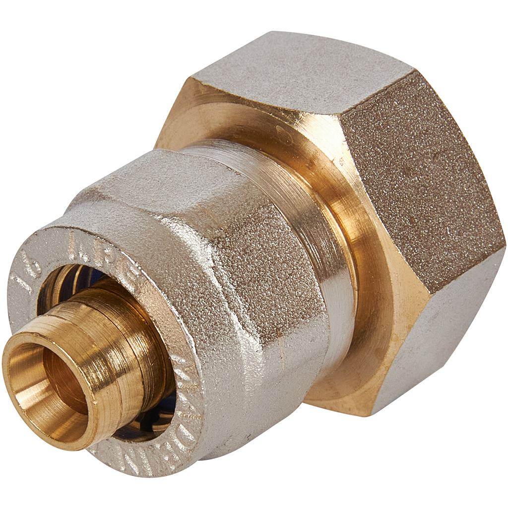 Переходник STOUT с внутренней резьбой 3/4 х16 для металлопластиковых труб винтовой, SFS-0002-003416