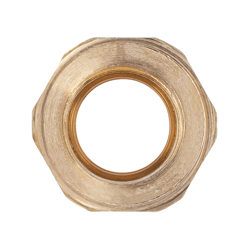 Муфта аксиальная, латунь, наружная резьба,20х3/4, желтый, RTP