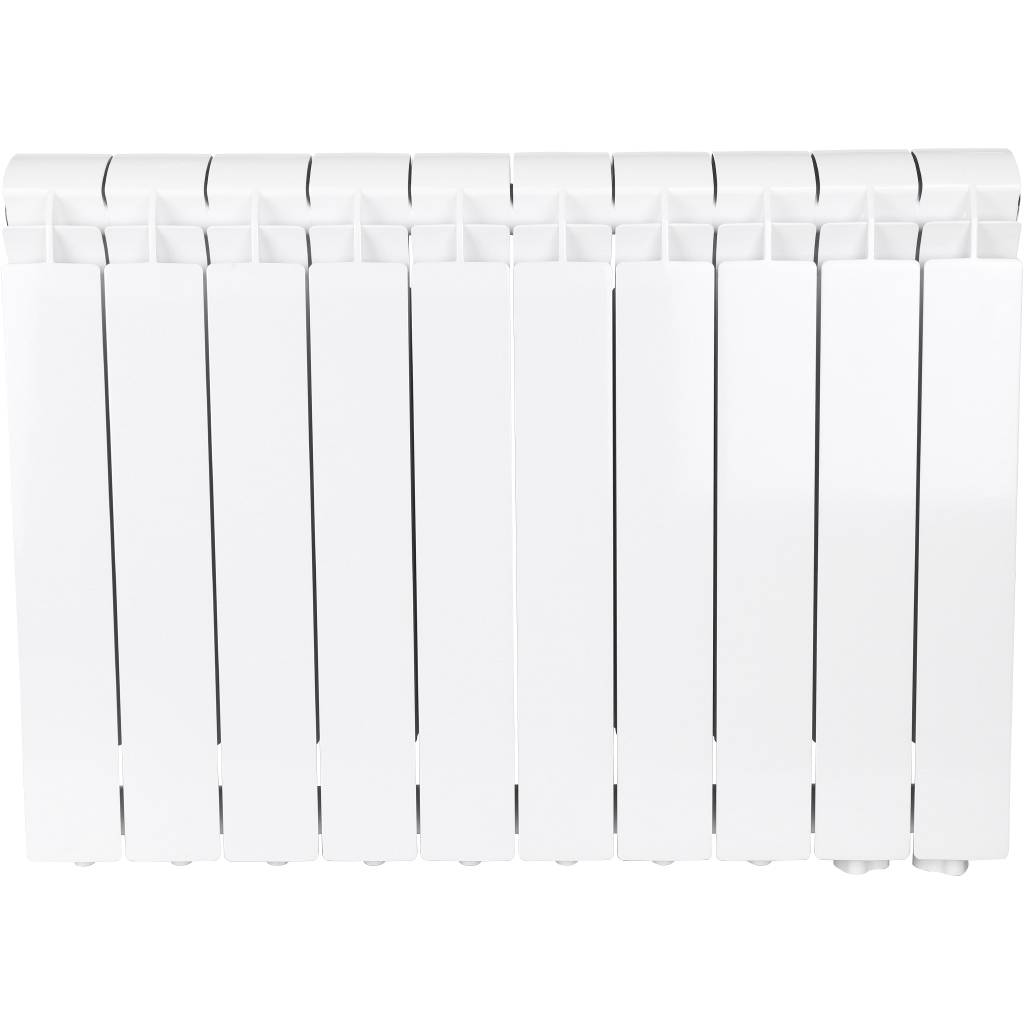 Радиатор алюминиевый Global VOX- R 500 10 секций нижнее правое подключение (белый RAL 9010), 169531