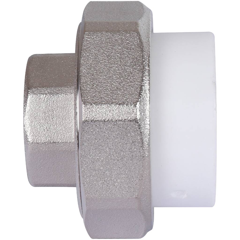 Муфта разъемная с внутренней резьбой Политэк 32х3/4 для полипропиленовых труб под сварку (цвет белый), 9801003234