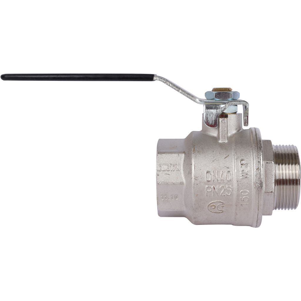 Кран шаровой BUGATTI Oregon (ручка-рычаг сталь) внут-нар резьба 1 1/2, 03060111