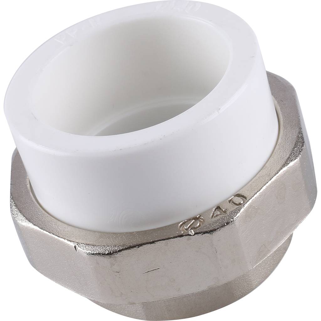 Муфта разъемная Kalde с внутренней резьбой 40х1 1/4 для полипропиленовых труб под сварку (цвет белый), 3252-tuf-401a00