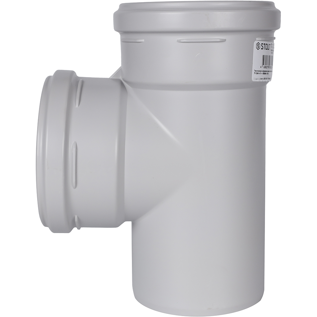 Тройник канализационный бесшумный STOUT D110x110/ 87,5°, SKB-0016-111187