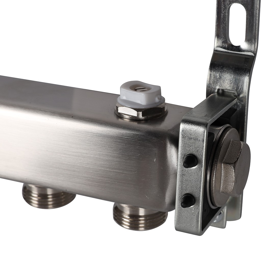 Коллектор из нержавеющей стали ROMMER для радиаторной разводки 12 выходов