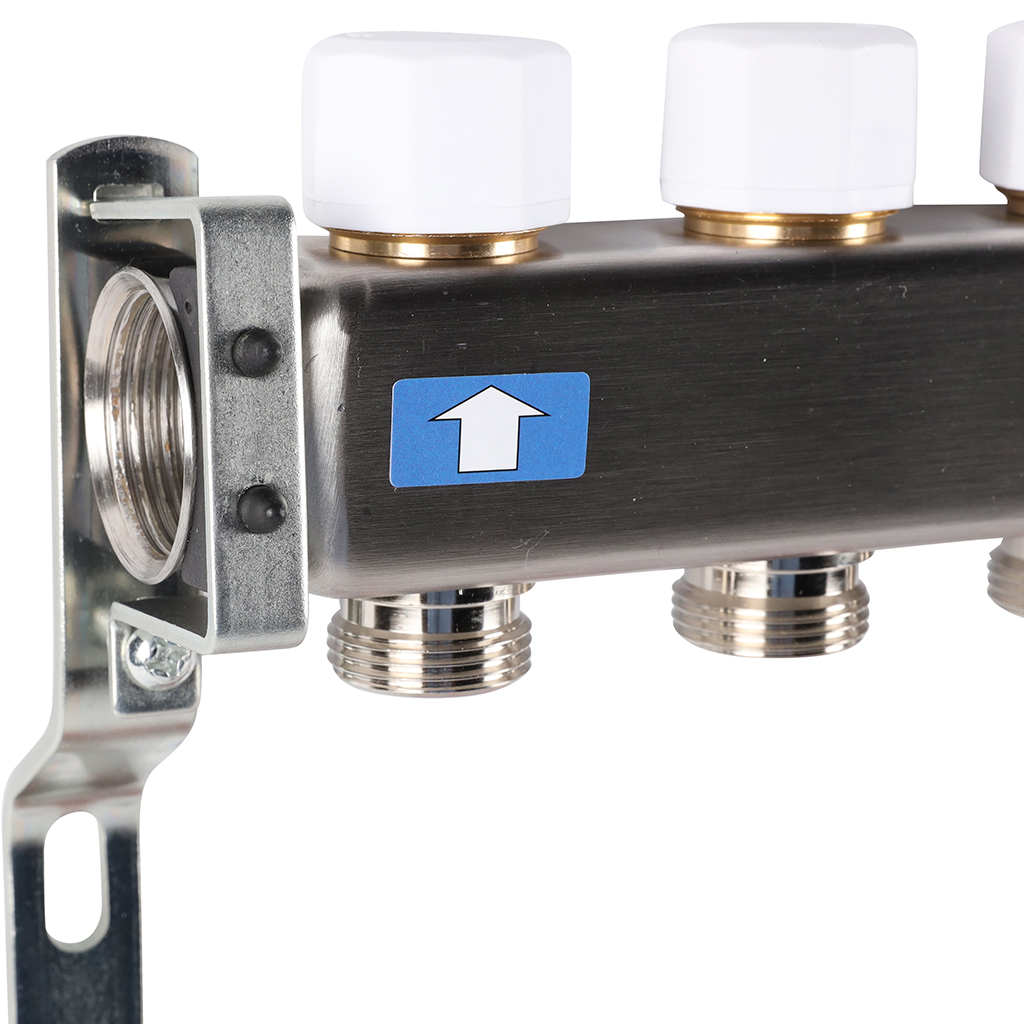 Коллектор из нержавеющей стали без расходомеров ROMMER 8 выходов, RMS-3200-000008