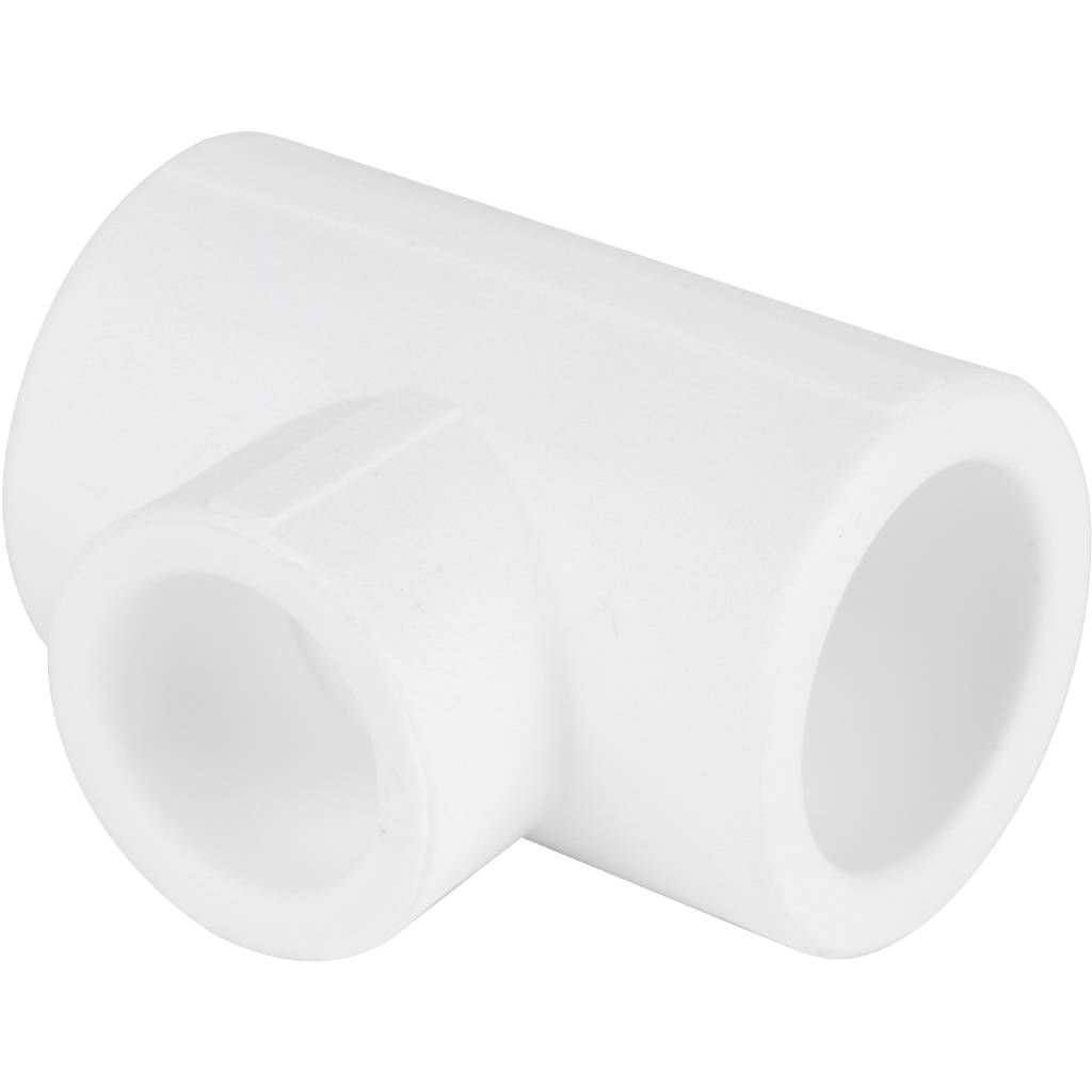 Тройник переходной Kalde 25х20х25 для полипропиленовых труб под сварку (цвет белый), R.3212-tio-252025