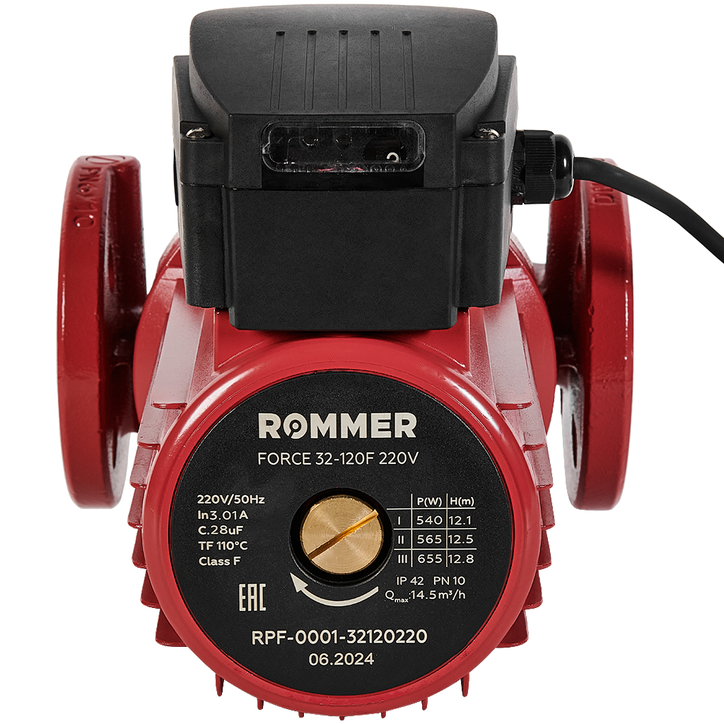 Насос циркуляционный фланцевый ROMMER PRF 32-120F 220V