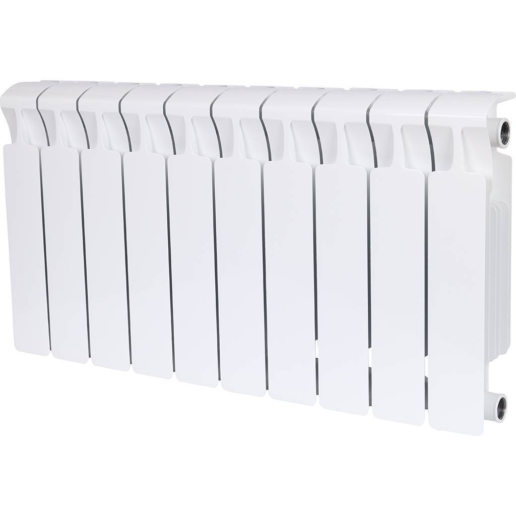 Радиатор биметаллический RIFAR MONOLIT 350 10 секций боковое подключение (белый RAL 9016), 3RM35-10