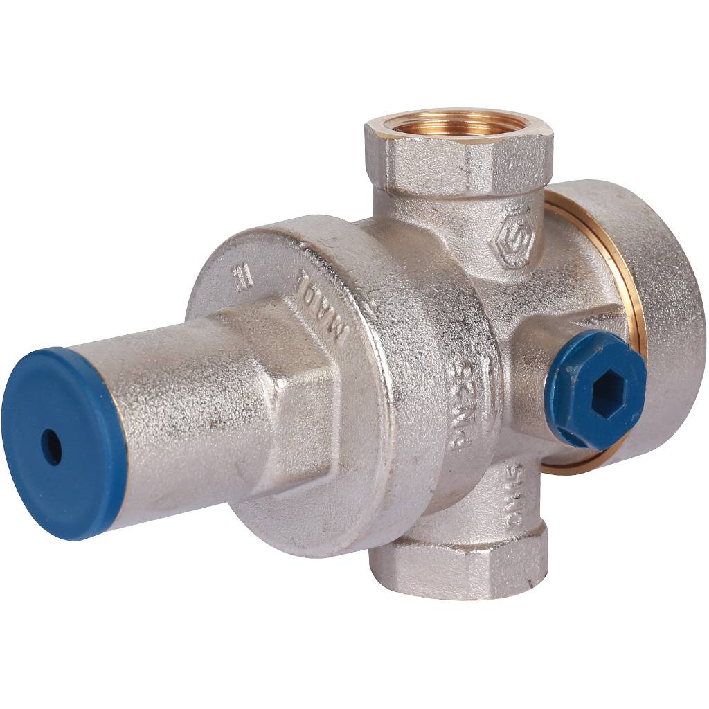 STOUT  Редуктор давления PN25 вн/вн 1/2  с выходом под манометр, SVS-1008-000015