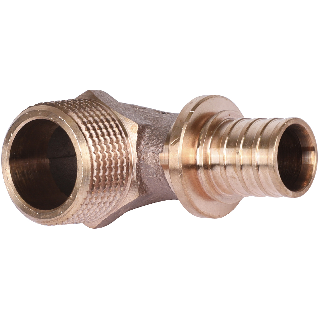 Угольник-переходник РЕХАУ RAUTITANс наружной резьбой 20-R 3/4 RX+ для труб из сшитого полиэтилена аксиальный