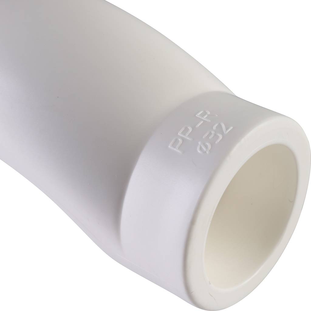 Обводное колено Политэк d=32 для полипропиленовых труб под сварку (цвет белый), 9000010032
