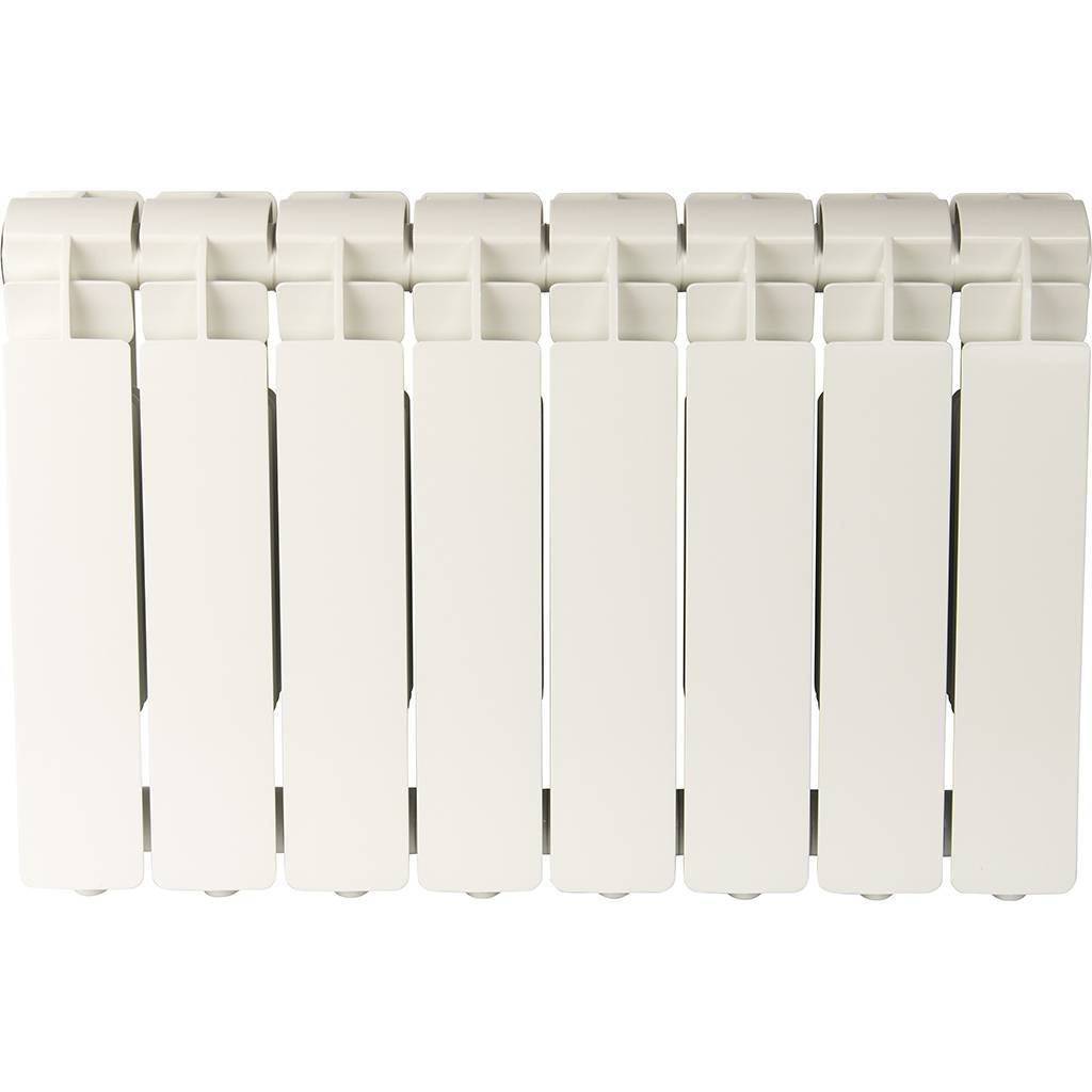 Радиатор алюминиевый Global VOX EXTRA 350 8 секций боковое подключение (белый RAL 9010), 83540