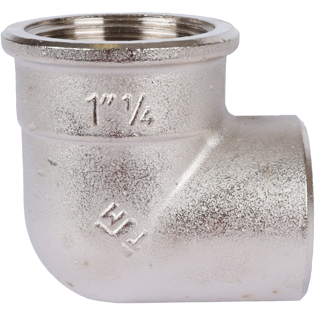 Угольник TIEMME ВВ никелированный 1 1/4х1 для стальных труб резьбовой, 1500464