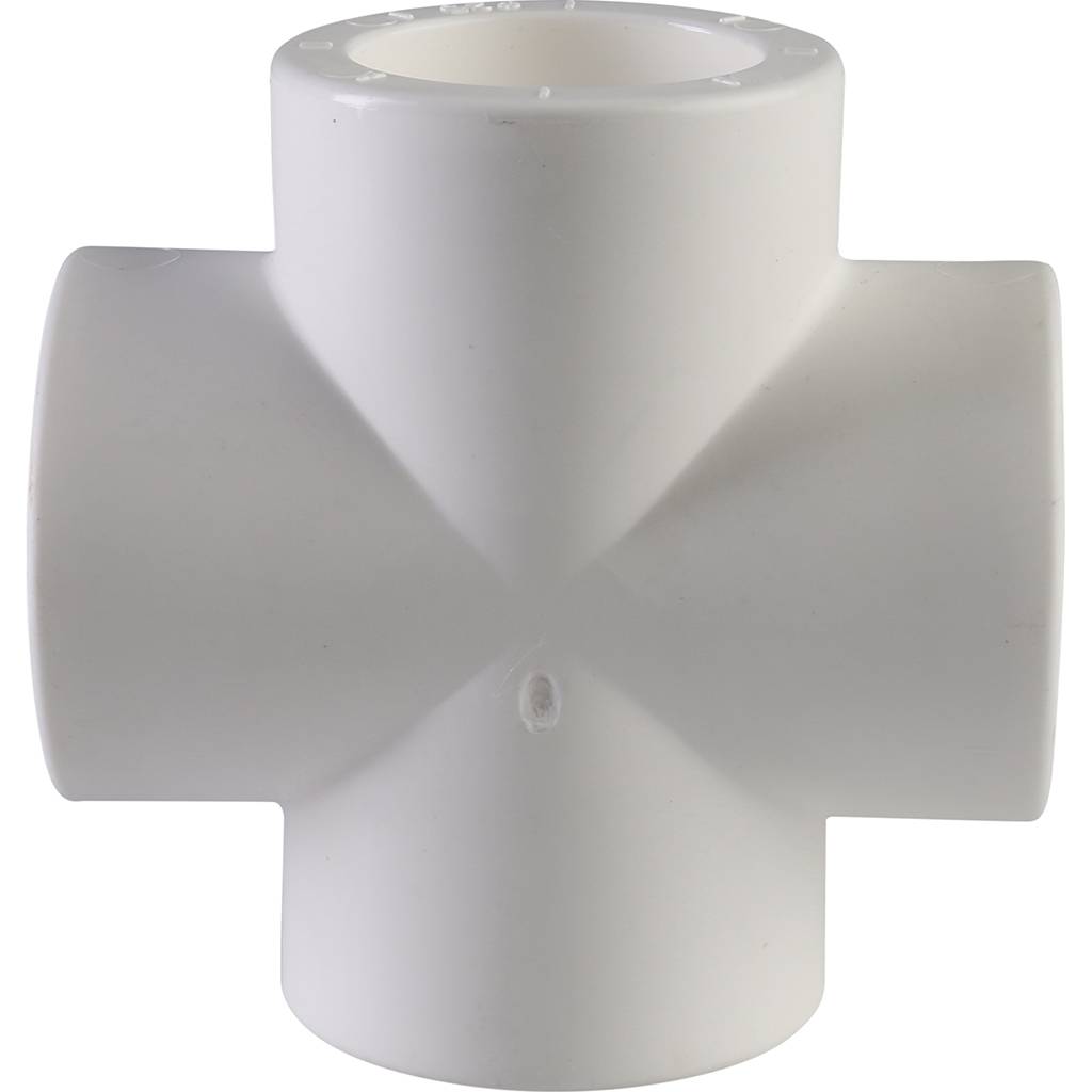 Крестовина Политэк d=25 для полипропиленовых труб под сварку (цвет белый), 9000002525