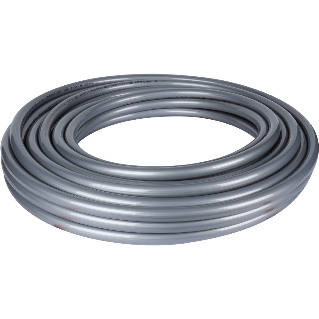 Труба из сшитого полиэтилена STOUT PEX с кислородным слоем, 25х3,5 (бухта 30 метров), серая, SPX-0001-302535