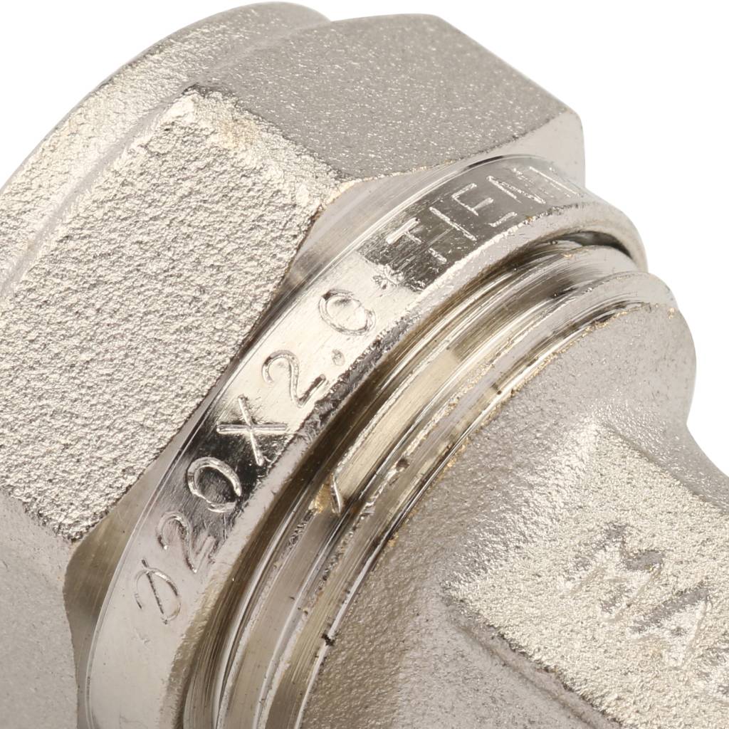 Тройник TIEMME с наружной резьбой (20х2.0х1/2) для металлопластиковых труб винтовой, 1600058