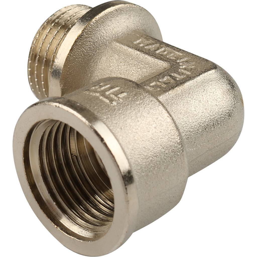 Угольник TIEMME НВ никелированный с упором 1/2х1/2, 1500141